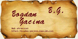 Bogdan Gaćina vizit kartica